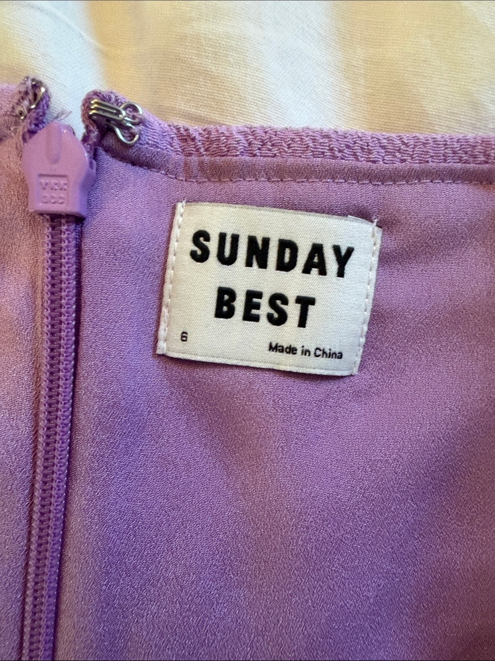 Aritzia Sunday Best Lilac Mini Skirt with Side Slit size 6 - Picture 5 of 5